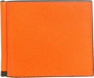 Valextra Orange Leather Money Clip (Pre-Owned)