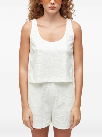 Osklen Top met bloemen jacquard - Wit