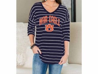 Gameday Couture Auburn University Fall In Line Tunic In Navy