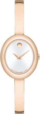 Movado Museum Oval Bangle Watch, 22mm x 26mm in Silver at Nordstrom, Size 26 Mm