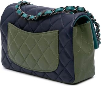 Chanel Hobo Bags - 2015-2016 Mini Rectangular Classic Tricolor Lambsk - Gr. unisize - in Blau - für Damen