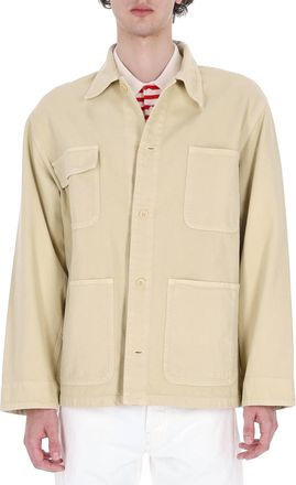 A.P.C. Loose Fit Cotton Denim Overshirt Jacket