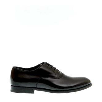 Doucal's Leren Veterschoenen - Heren - Veterschoenen - Zwart - 40 EU - Leer - Schoenen