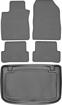 OEM Juego De Alfombrillas De Goma Para Coche Y Maletero Para Renault Clio Iv Hatchback (2012-2019)