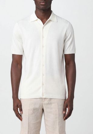 KANGRA Polo in cotone stretch a maniche corte con colletto classico