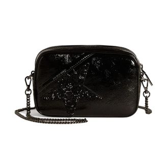 Golden Goose Tassen, Dames, Zwart, ONE Size, Leer, Mini Star Crossbody Bag