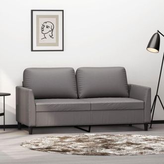 vidaXL Divano a 2 Posti Grigio 140 cm in Similpelle - Vidaxl