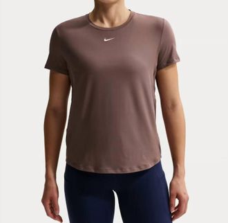 Nike One Classic Dri Fit Short Sleeve Top In Tattoo/white