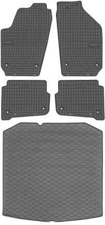 OEM Juego De Alfombrillas De Goma Para Coche Y Alfombrilla Para Maletero Para Skoda Fabia I Sed&aacute;n (2000-2008)