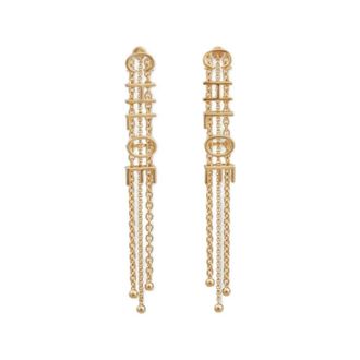 Chlo&eacute; Lange Oorbellen - Dames - Oorbellen - Geel - ONE Size - Accessoires