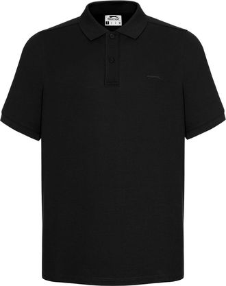 Slazenger Mens Plain Polo Shirt Black 3XL
