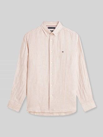 Tommy Hilfiger Regular Fit Freizeithemd aus reinem Leinen in Beige, Gr&ouml;&szlig;e XXL