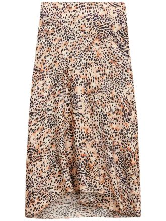 Isabel Marant Lisanne midi-rok met dierenprint - Beige