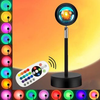 OEM Luz Nocturna, Proyector Led De Puesta De Sol, L&aacute;mpara Solar De Amanecer, Decoraci&oacute;n De Dormitorio, Luces Rgb Para Dormitorio -crezuo