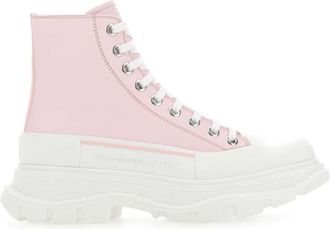 Alexander McQueen Tread Slick lace-up ankle boots - women - Leather - 40 - Pink