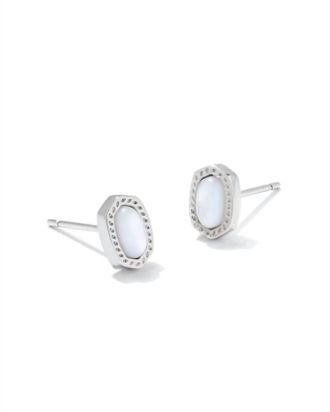Kendra Scott Womens Mini Ellie Stud Earrings In Ivory Mother Of Pearl