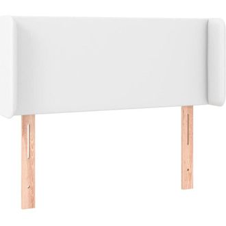 vidaXL Cabecero Con Led Cuero Sint&eacute;tico Blanco 103x16x78/88 Cm Vidaxl