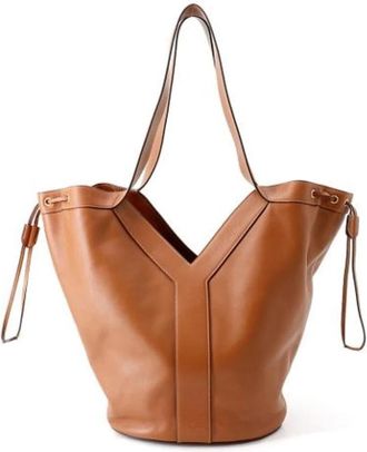 Saint Laurent Pre-owned Vintage Tote Bag - Dames - Vintage Schoudertas - Bruin - ONE Size - Leer - Vintage