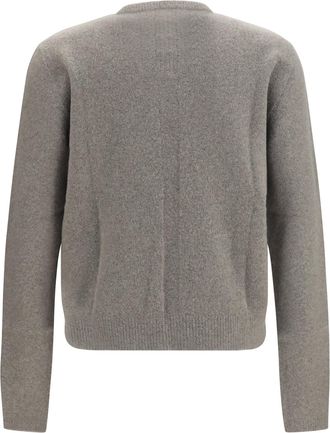 Rick Owens Mens Cashmere-Blend Crewneck Sweater Dust
