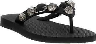 Balenciaga Cagole Thong Sandals - Black