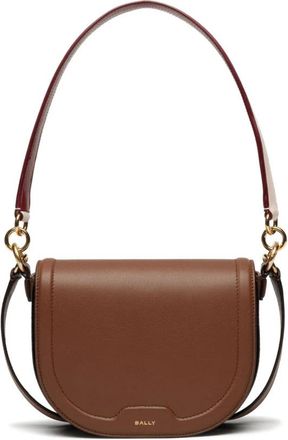 Bally Code Flap Crossbody Bag - Dames - Schoudertassen - Bruin - ONE Size - Leer - Tassen