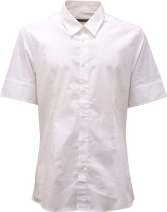 Daniele Alessandrini Short Sleeve Shirts, male, White, XL, Mens Shirt C877/R3522902-4