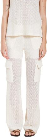 Mason's Easy Straight Cargo Jogger Pants - Dames - Wijde Broeken - Wit - S - Katoen - Broeken