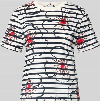 Tommy Hilfiger Regular Fit T-Shirt Modell FLOWER GRAPHIC REG C-NK S in Weiss, Gr&ouml;&szlig;e XS