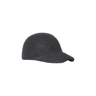 Cinzia Rocca Klassieke Wollen Blend Pet - Heren - Petten - Zwart - ONE Size - Wol - Accessoires