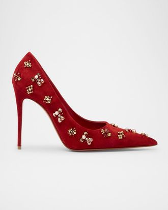Christian Louboutin 100mm Mix Kate Suede Pumps