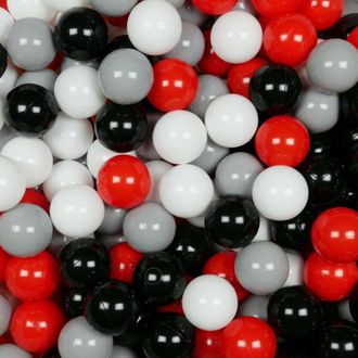 OEM Pelotas De Juguete &Oslash;7cm 300uds Blanco, Rojo, Negro, Gris