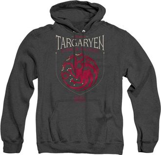 Gildan Game Of Thrones House Targaryen Sigil Adult Heather Hoodie / Hooded Sweatshirt