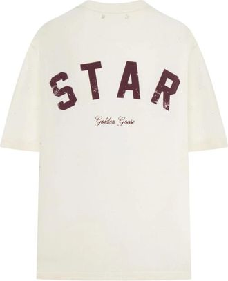 Golden Goose Star Crystals T-shirt - Heren - T-shirts - Wit - XS - Nylon - Tops