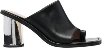 Scarosso Gwen Mules - Dames - Muiltjes - Zwart - 36 EU - Leer - Schoenen