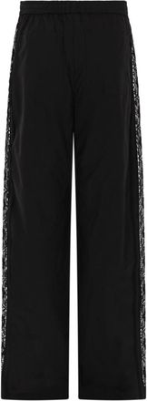 Msgm Lace-Trimmed Cotton Trousers - Black