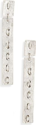 Karine Sultan Brushed Bar Drop Earrings in Silver at Nordstrom Rack