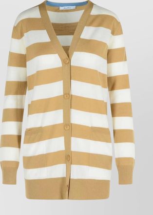 Max Mara fiemme virgin wool sand cardigan