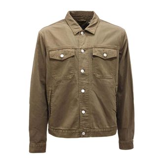 Schott NYC Vintage denim jack Usmc model - Heren - Winterjassen - Groen - S - Denim - Jassen