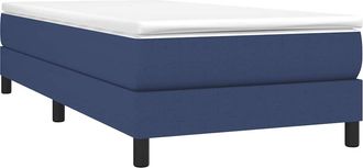 vidaXL Estructura De Cama Sin Colch&oacute;n Tela Azul 90x190 Cm Vidaxl
