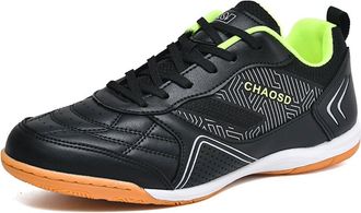 Generic Mens and Womens Low-top Non-Slip Sports Breathable Football Shoes, Black, 6.5 US