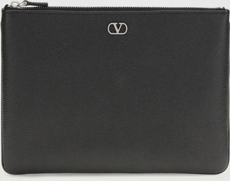 Valentino Garavani Portadocumenti VLogo Signature in pelle di vitello a grana