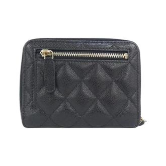 Chanel Pre-owned Timeless Classic Grained Calfskin Bifold Wallet - Dames - Pre-owned - Zwart - Maat: ONE Size Leer