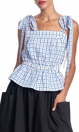 Corey Lynn Calter Midge Top In Colbalt