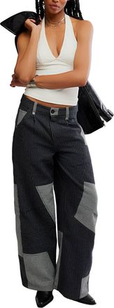 Free People This Or That Trousers In Black