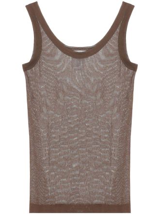 Christophe Lemaire Naadloze tanktop - Bruin