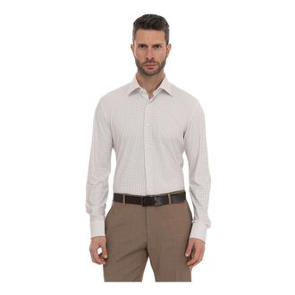 HUGO BOSS P-Hank Casual shirt - Heren - Zakelijke Overhemden - Beige - 2XS - Overhemden