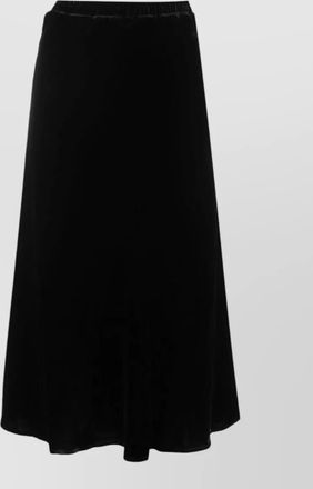 Gold Hawk velvet high-rise maxi pencil skirt