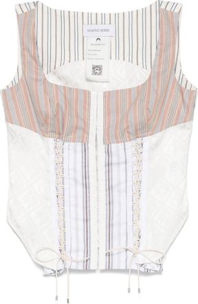 Marine Serre Regenerated Striped Top - Womens - Cotton