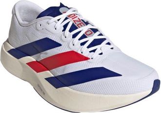 adidas Adizero Evo SL Running Shoe in White/Mystery Ink/Pure Ruby at Nordstrom, Size 10.5