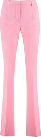 Versace Wijde Broeken - Dames - Wijde Broeken - Roze - M - Wol - Broeken